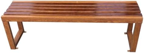 3 Seater Wooden Garden Bench Backless Outdoor Patio Seat 120cm