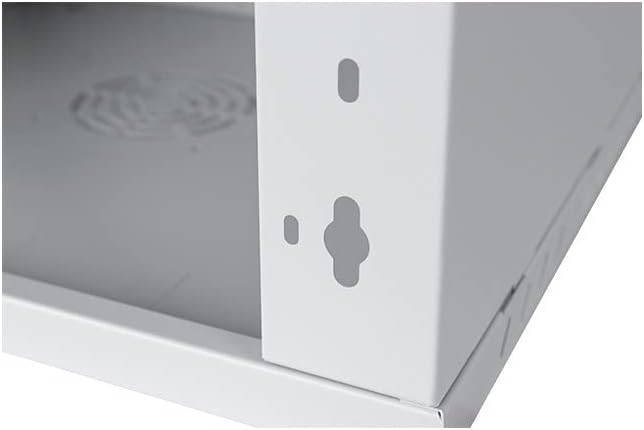 9U 19 Inch Rack Cabinet 450mm Glass Door Grey Steel