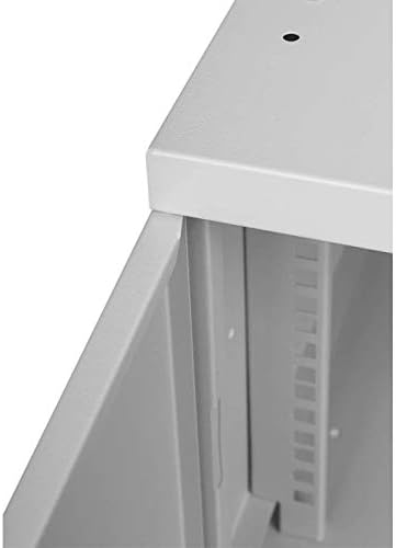 9U 19 Inch Rack Cabinet 450mm Glass Door Grey Steel