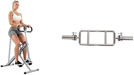 Squat Assist Row Machine Olympic Tricep Bar Home Gym Workout Set