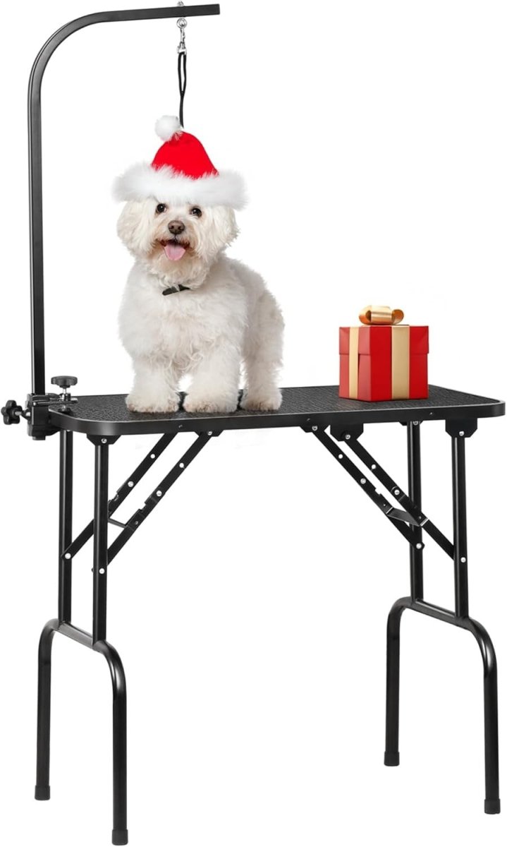 32" Dog Grooming Table Portable Foldable Non Slip w Adjustable Arm Loop - Kwikley