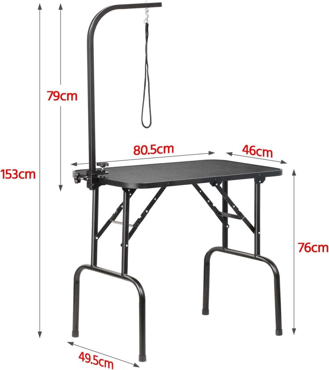 32" Dog Grooming Table Portable Foldable Non Slip w Adjustable Arm Loop - Kwikley