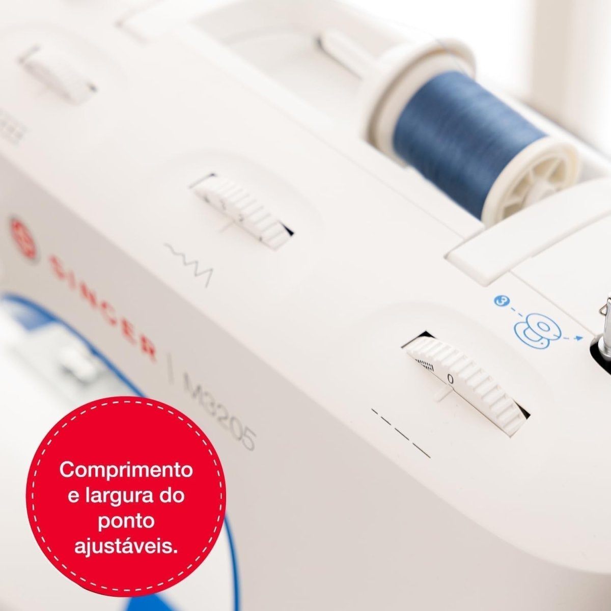 32 Stitch Sewing Machine Automatic Buttonhole Free Arm White - Kwikley