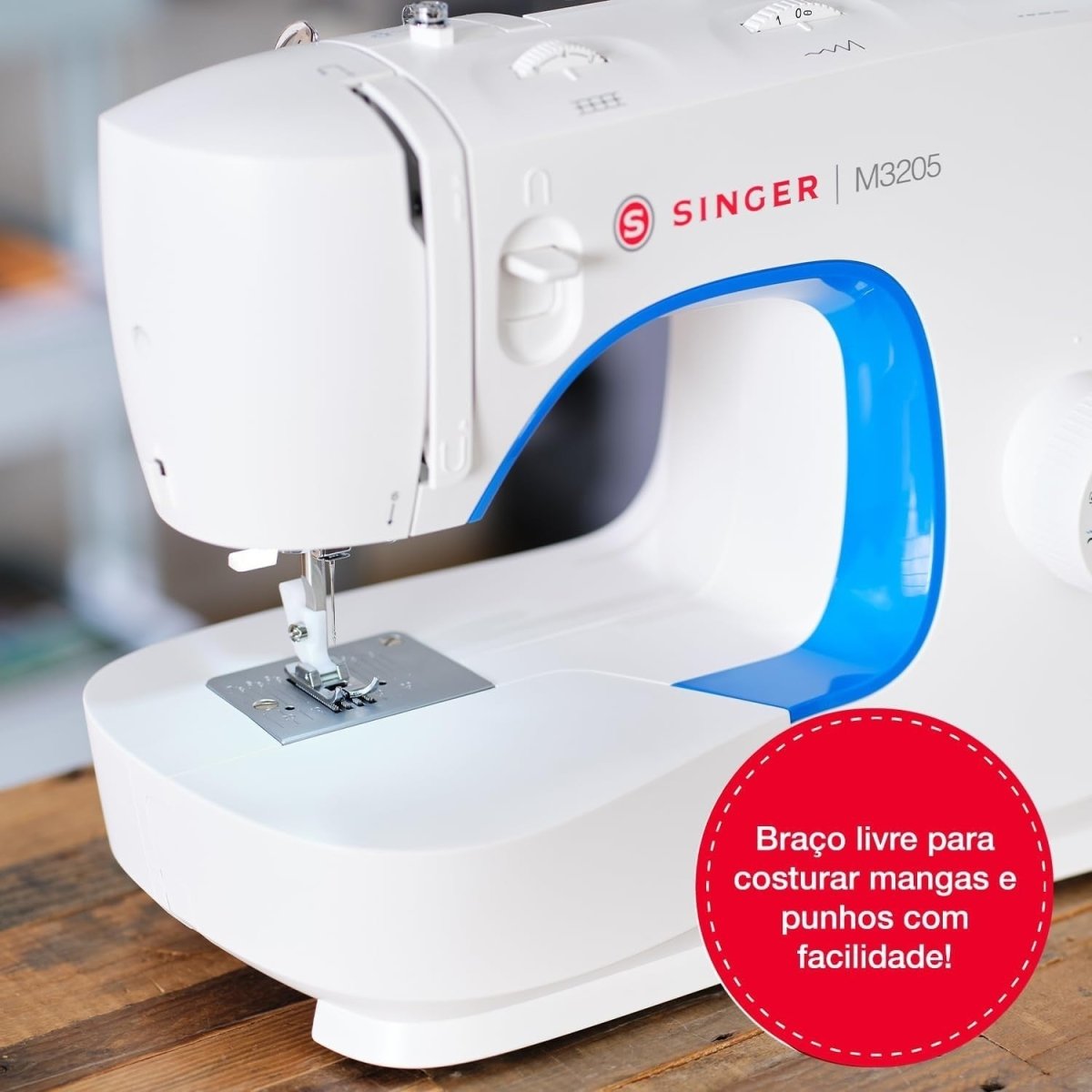 32 Stitch Sewing Machine Automatic Buttonhole Free Arm White - Kwikley
