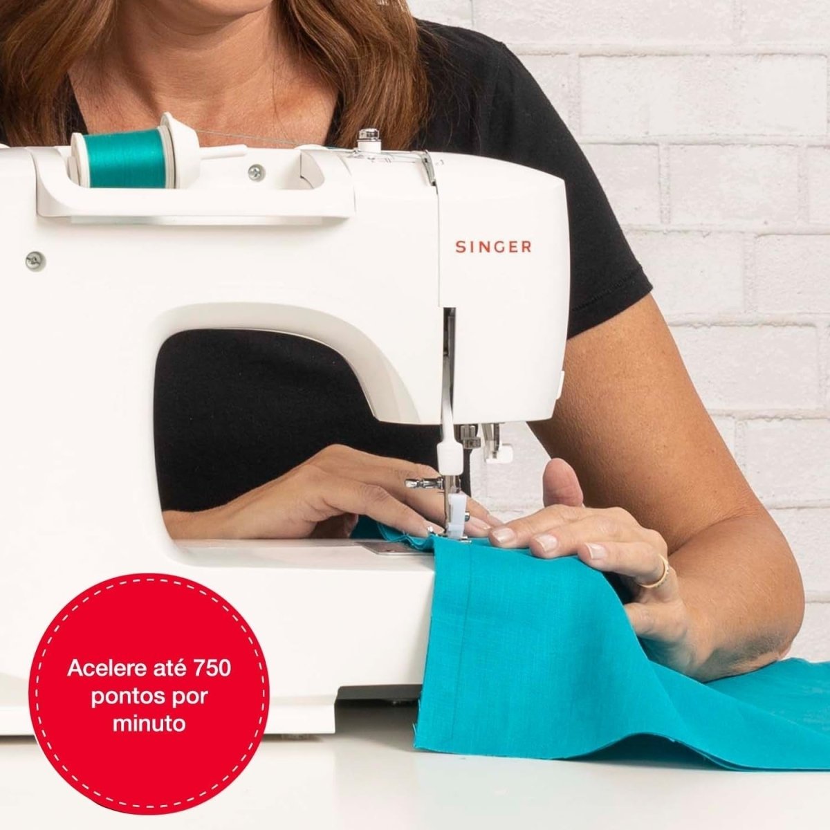 32 Stitch Sewing Machine Automatic Buttonhole Free Arm White - Kwikley