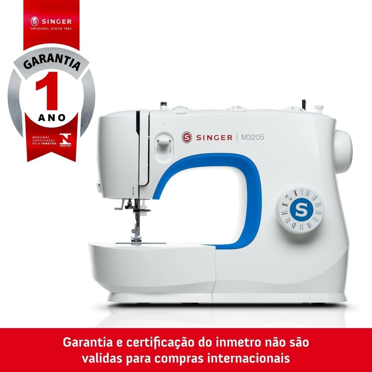 32 Stitch Sewing Machine Automatic Buttonhole Free Arm White - Kwikley
