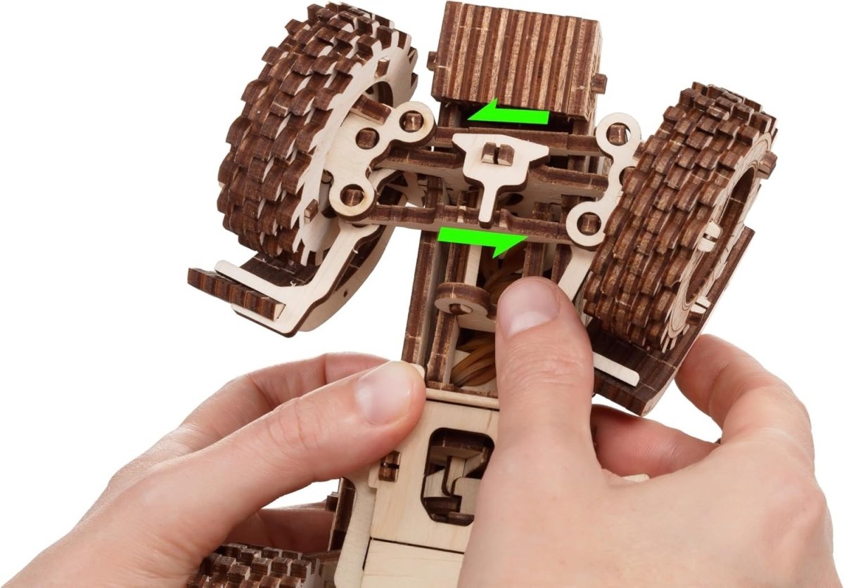 325pc Wooden Tractor & Plow 3D Puzzle DIY Farm Model Kit No Glue - Kwikley