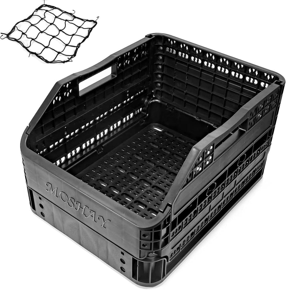 32L Foldable Bike Rear Basket Rack Mount Cargo Carrier - Kwikley