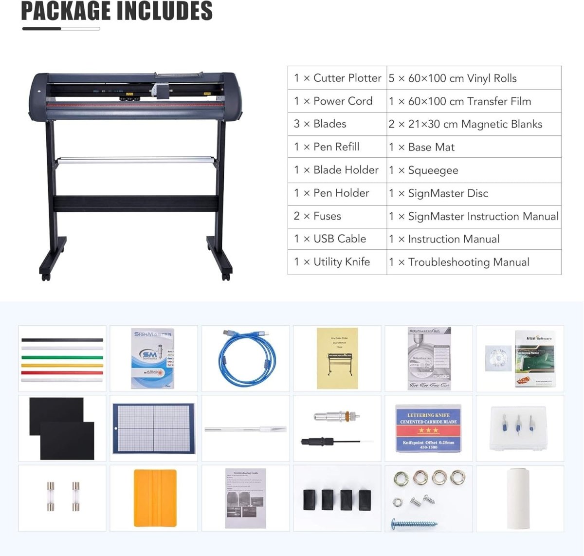 34in Vinyl Cutter Plotter with Stand Sticker Decal Sign Cutting Machine - Kwikley