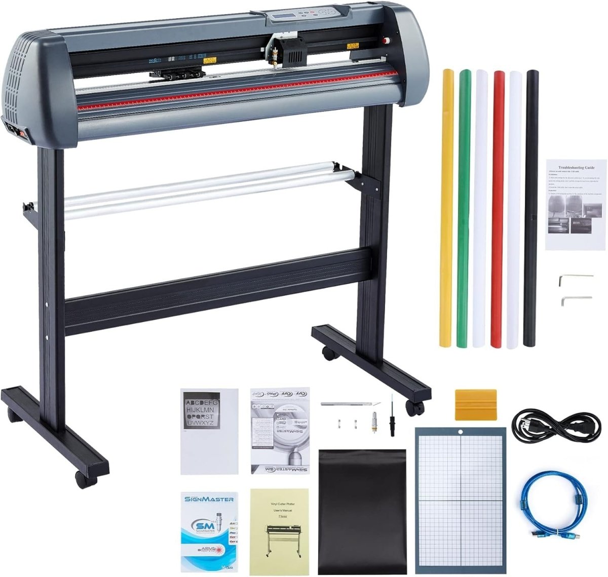 34in Vinyl Cutter Plotter with Stand Sticker Decal Sign Cutting Machine - Kwikley