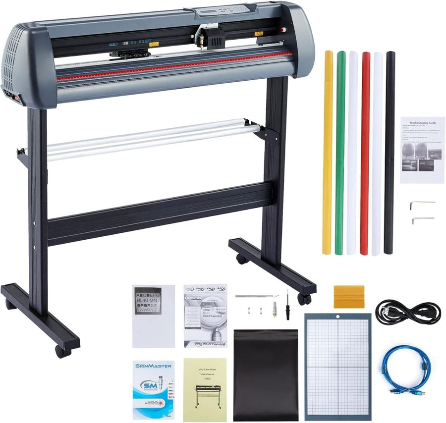 34in Vinyl Cutter Plotter with Stand Sticker Decal Sign Cutting Machine - Kwikley