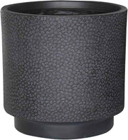 35cm Round Planter Black Slate Effect Outdoor Plant Pot - Kwikley