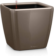 35cm Self Watering Planter High Gloss Taupe Square Indoor Outdoor - Kwikley