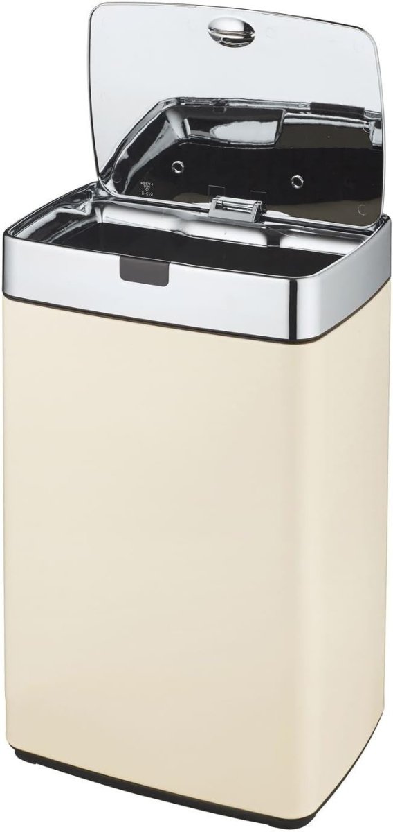 35L Touchless Sensor Kitchen Bin Stainless Steel Cream Soft Close - Kwikley
