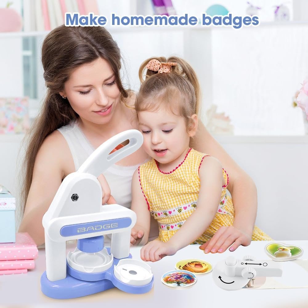 35mm & 55mm Button Badge Maker Press Kit DIY Making Machine - Kwikley