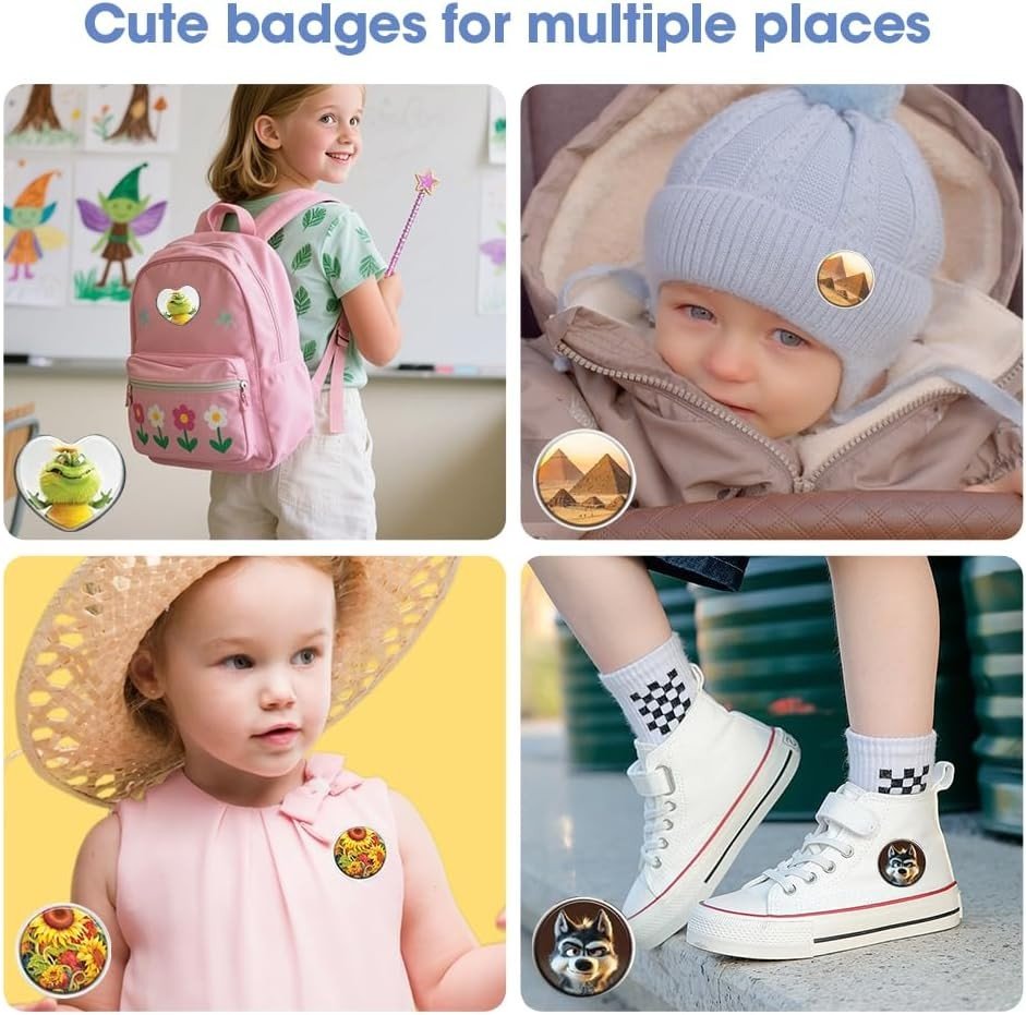 35mm & 55mm Button Badge Maker Press Kit DIY Making Machine - Kwikley