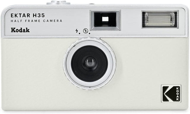 35mm Half Frame Film Camera Reusable Focus Free Compact Off White