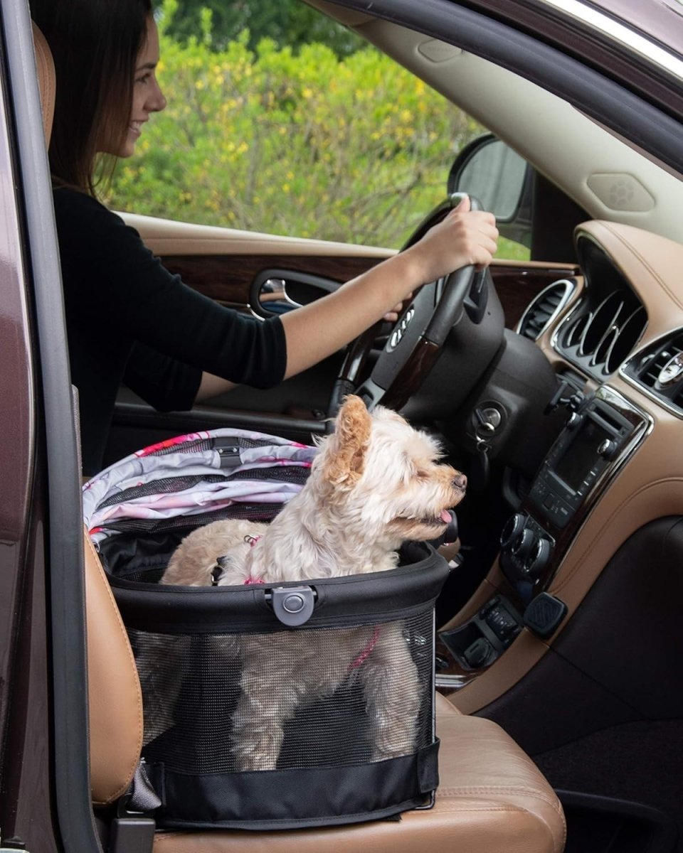 360 Pet Carrier Car Seat for Small Dogs Cats Washable Travel Crate - Kwikley