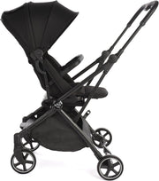 360° Rotating Baby Stroller Parent Facing Compact Fold Pram Black - Kwikley