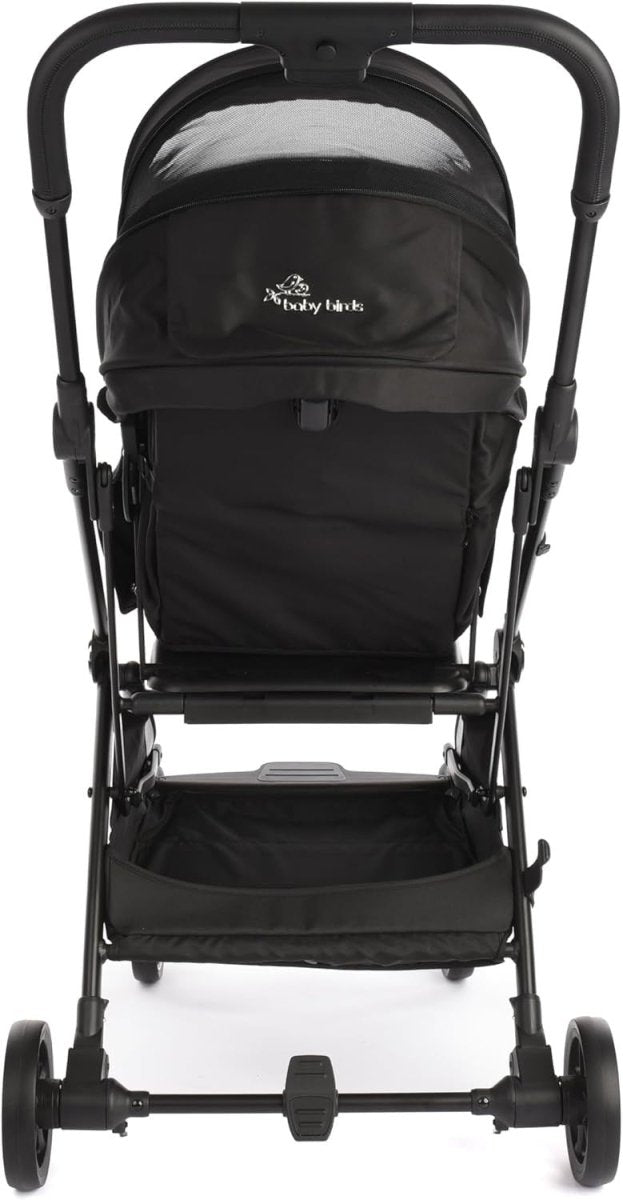 360° Rotating Baby Stroller Parent Facing Compact Fold Pram Black - Kwikley