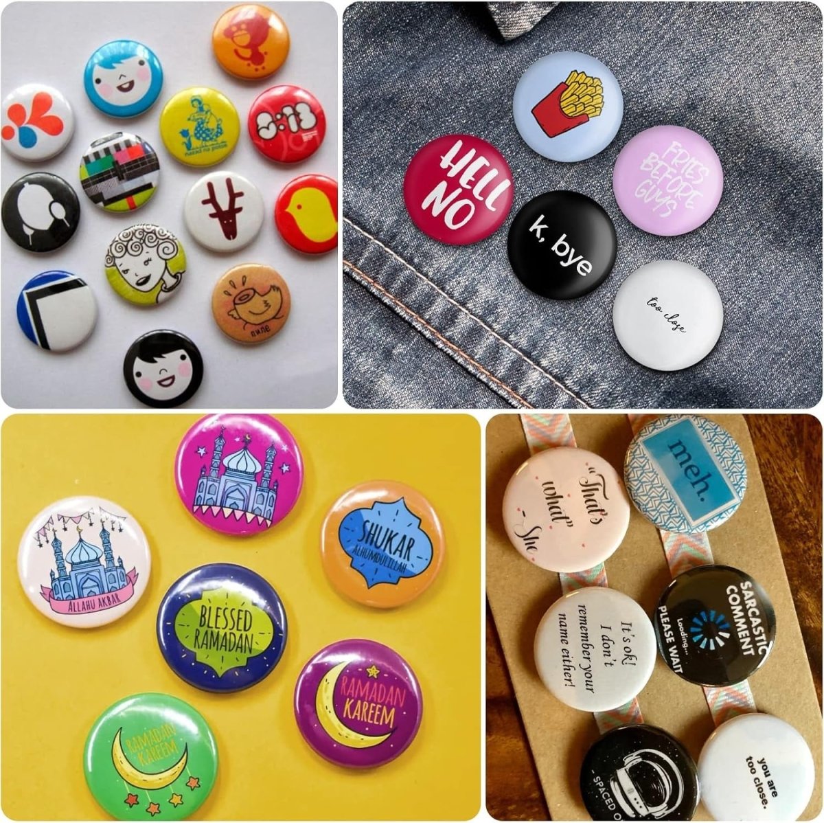 37mm Badge Button Maker Press Kit DIY Pin Making Machine 200pcs Set - Kwikley