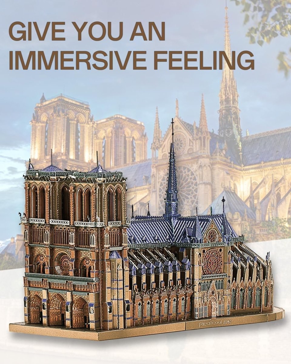 382pc 3D Metal Cathedral Puzzle Stainless Steel Model Kit DIY Decor - Kwikley