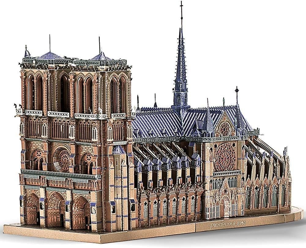 382pc 3D Metal Cathedral Puzzle Stainless Steel Model Kit DIY Decor - Kwikley