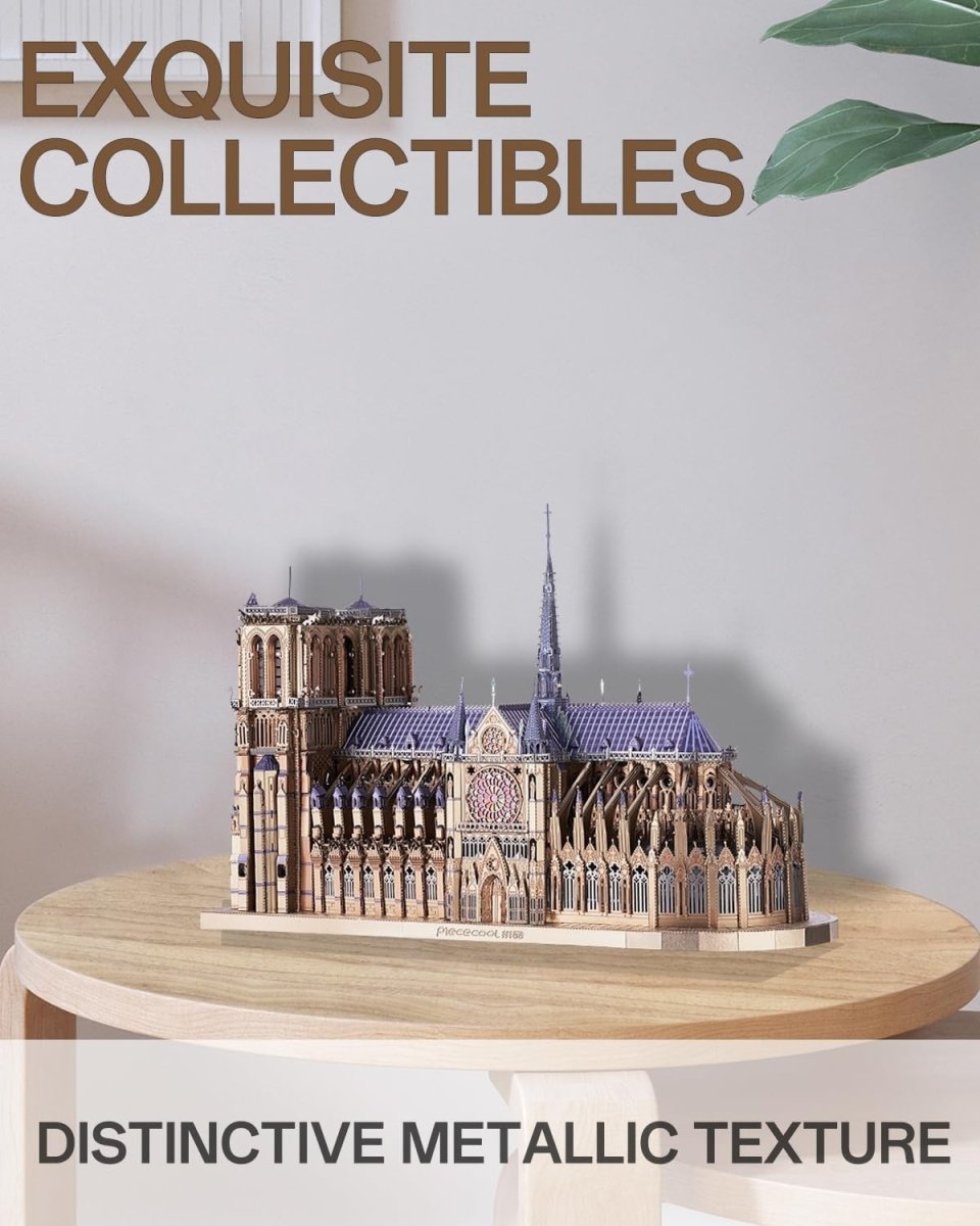 382pc 3D Metal Cathedral Puzzle Stainless Steel Model Kit DIY Decor - Kwikley