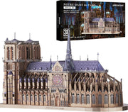 382pc 3D Metal Cathedral Puzzle Stainless Steel Model Kit DIY Decor - Kwikley