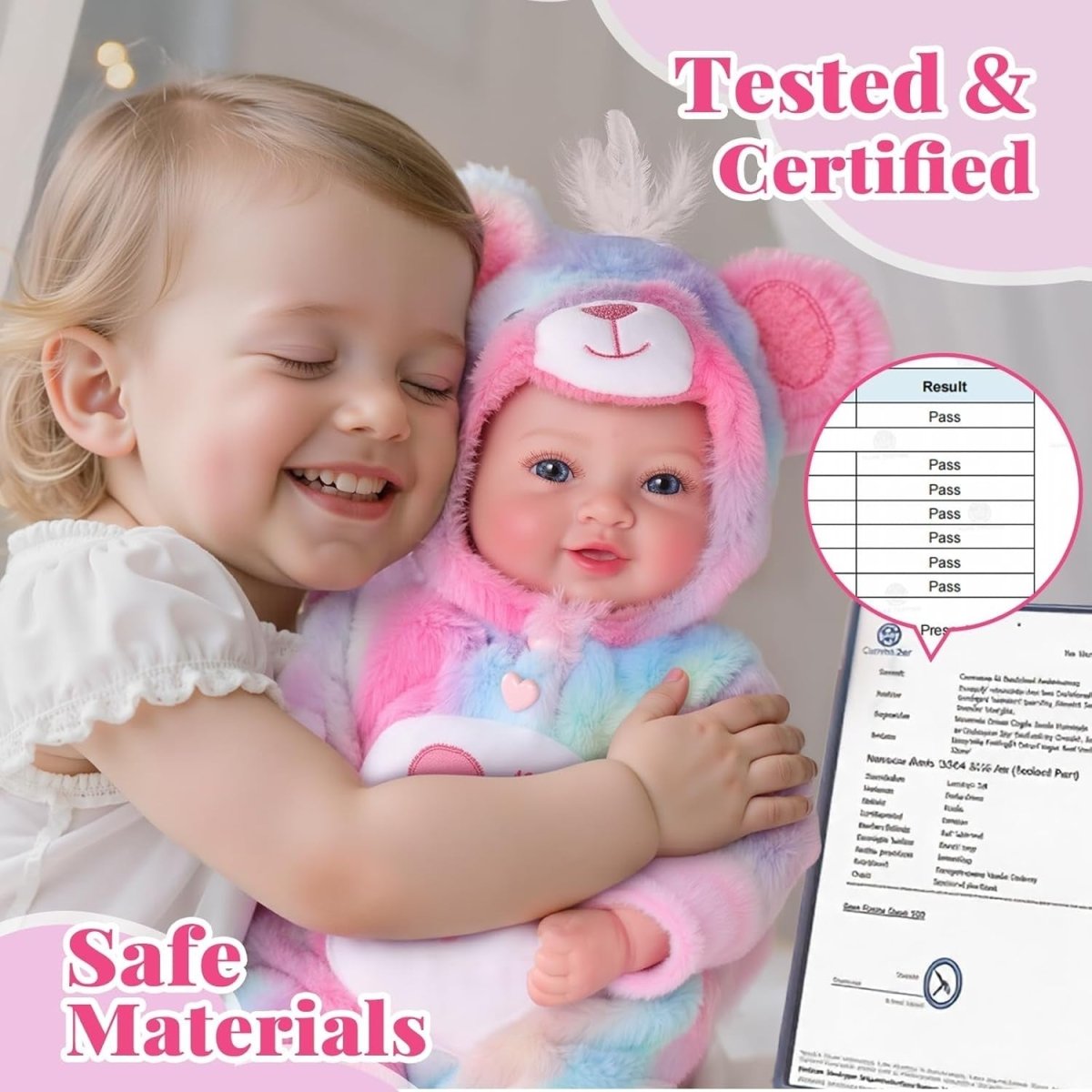 38cm Realistic Baby Doll Soft Body w Bottle Pacifier Gift Set - Kwikley