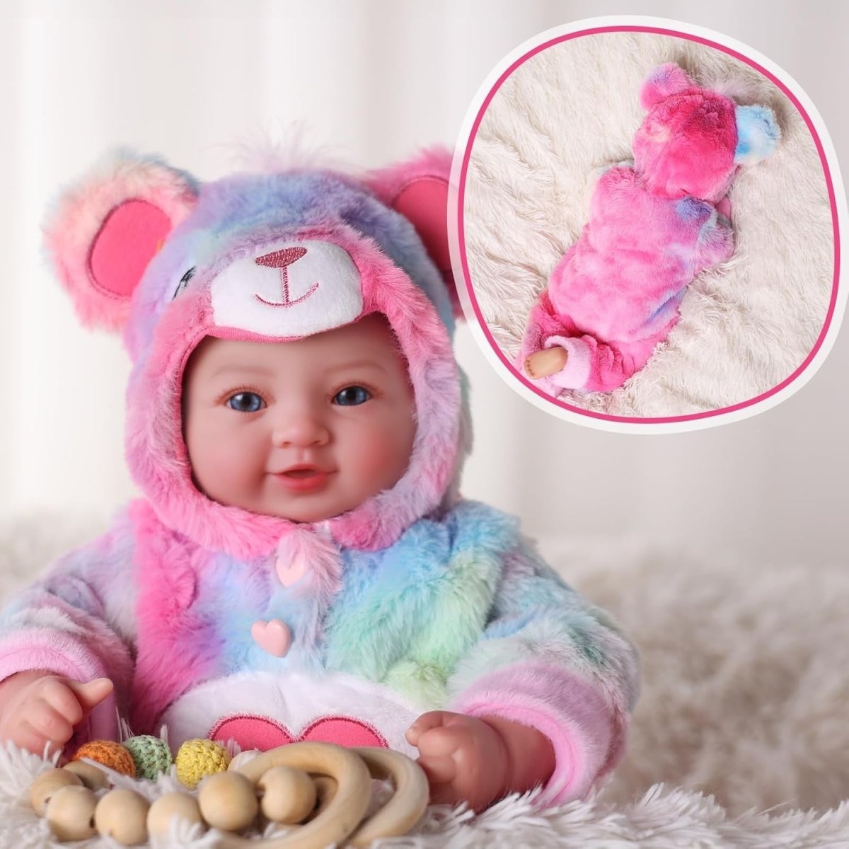 38cm Realistic Baby Doll Soft Body w Bottle Pacifier Gift Set - Kwikley