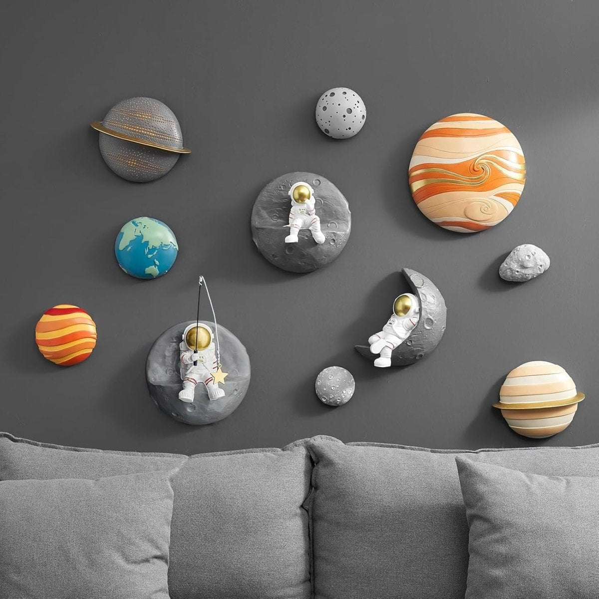 3D Astronaut Wall Decor Set of 3 Kids Bedroom Space Art - Kwikley