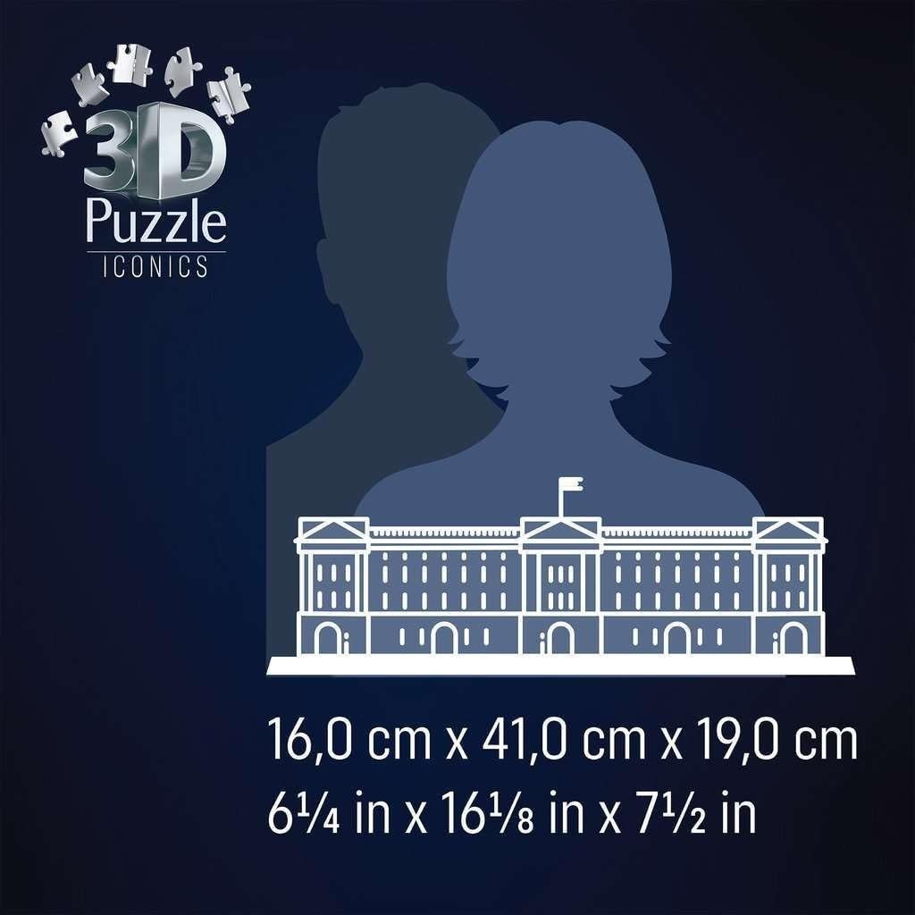 3D Buckingham Palace Light Up Puzzle 216 Piece LED Model Age 10+ - Kwikley