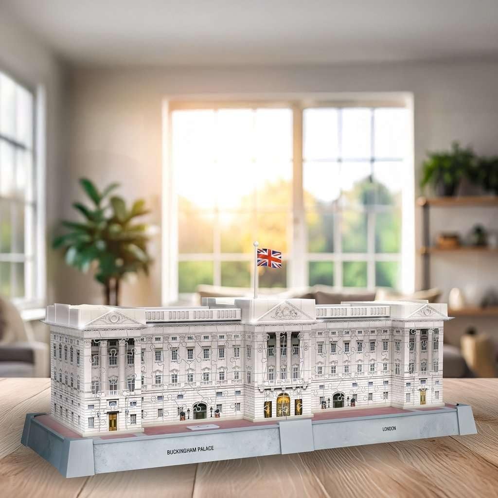 3D Buckingham Palace Light Up Puzzle 216 Piece LED Model Age 10+ - Kwikley