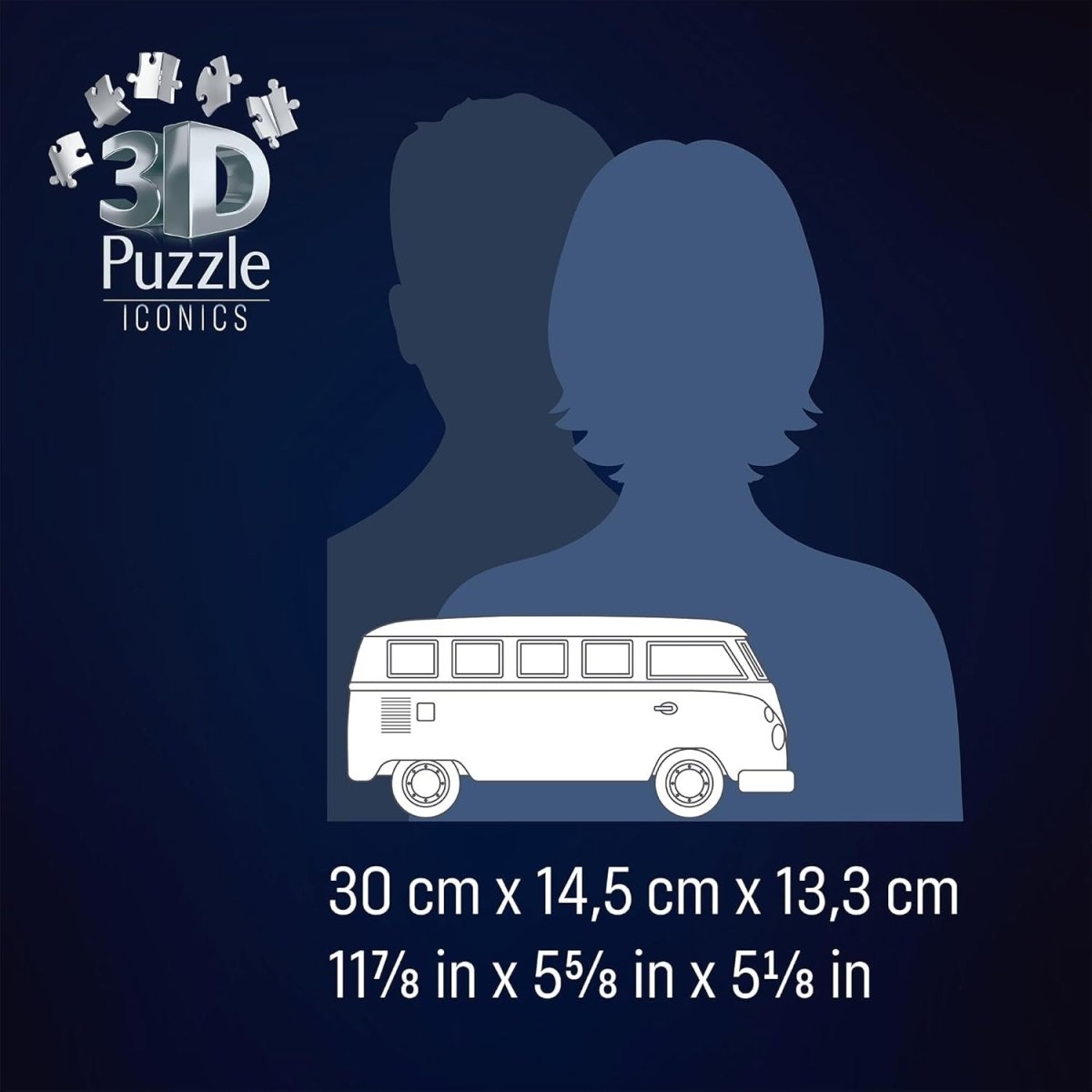 3D Camper Van Puzzle 108 Piece Classic Bus Model Kit No Glue Gift - Kwikley