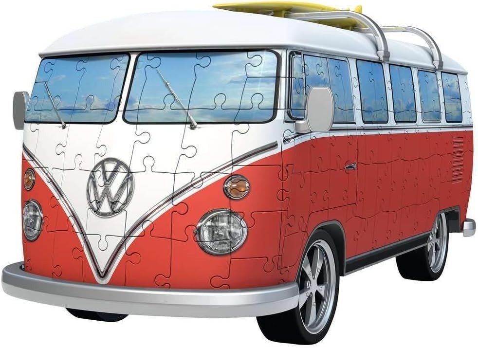 3D Camper Van Surfer Puzzle 162 Piece Vehicle Model Kit No Glue - Kwikley
