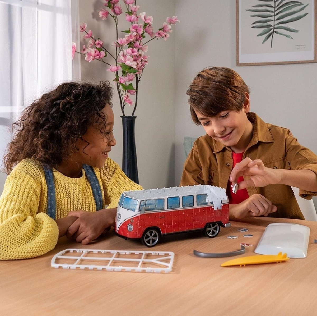 3D Camper Van Surfer Puzzle 162 Piece Vehicle Model Kit No Glue - Kwikley