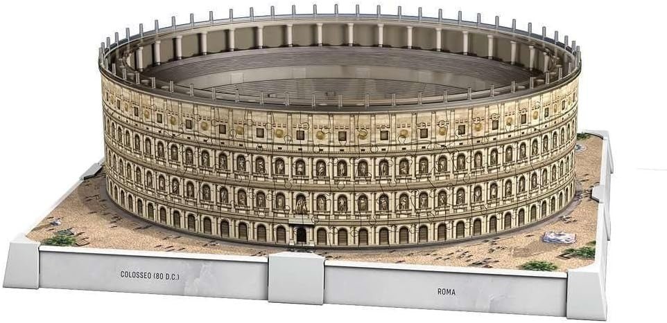 3D Colosseum Puzzle with LED Lights Roman Landmark Model Kit Decor - Kwikley