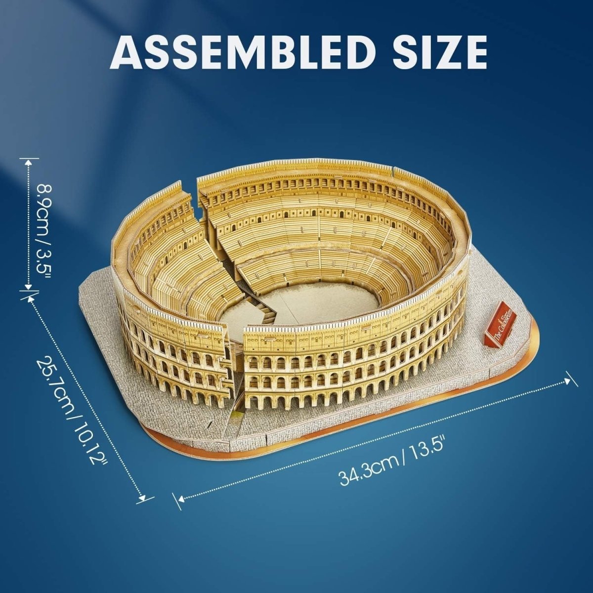3D Colosseum Rome Puzzle 131 Piece Model Kit National Geographic Gift - Kwikley