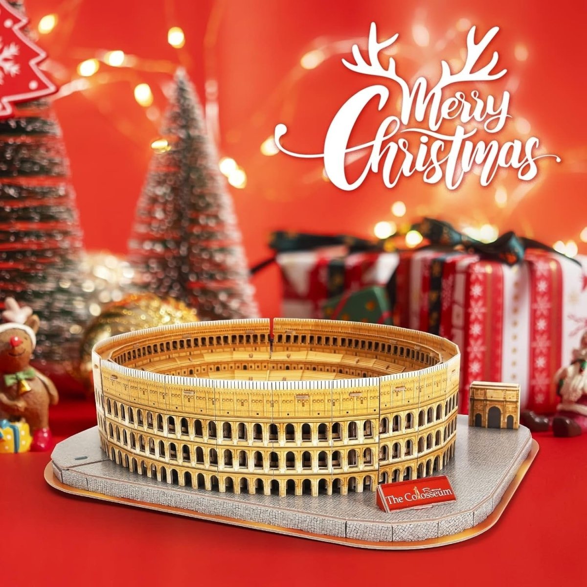 3D Colosseum Rome Puzzle 131 Piece Model Kit National Geographic Gift - Kwikley