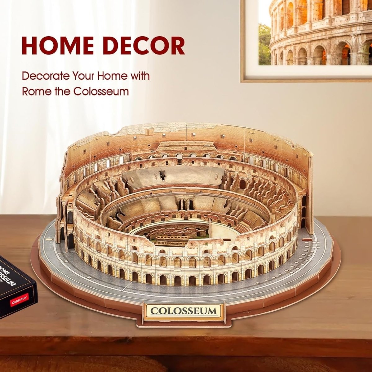 3D Colosseum Rome Puzzle 163 Piece Model Kit National Geographic Gift - Kwikley
