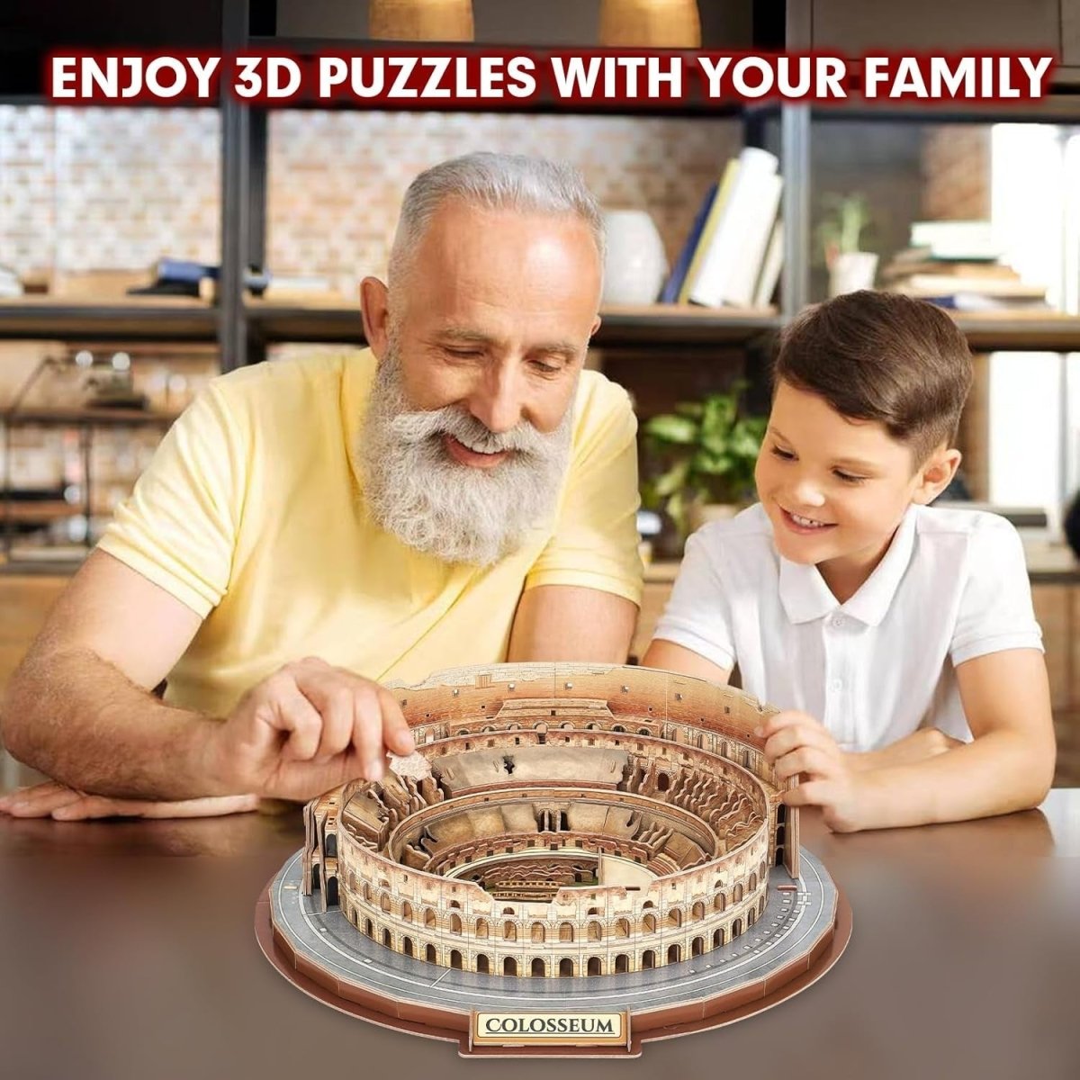 3D Colosseum Rome Puzzle 163 Piece Model Kit National Geographic Gift - Kwikley