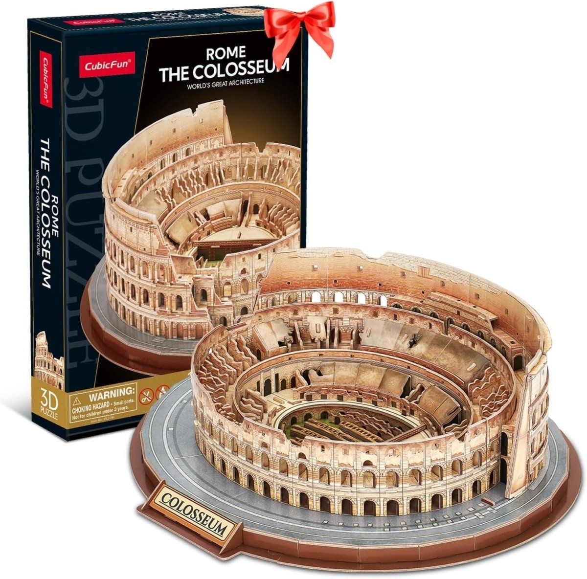 3D Colosseum Rome Puzzle 163 Piece Model Kit National Geographic Gift - Kwikley