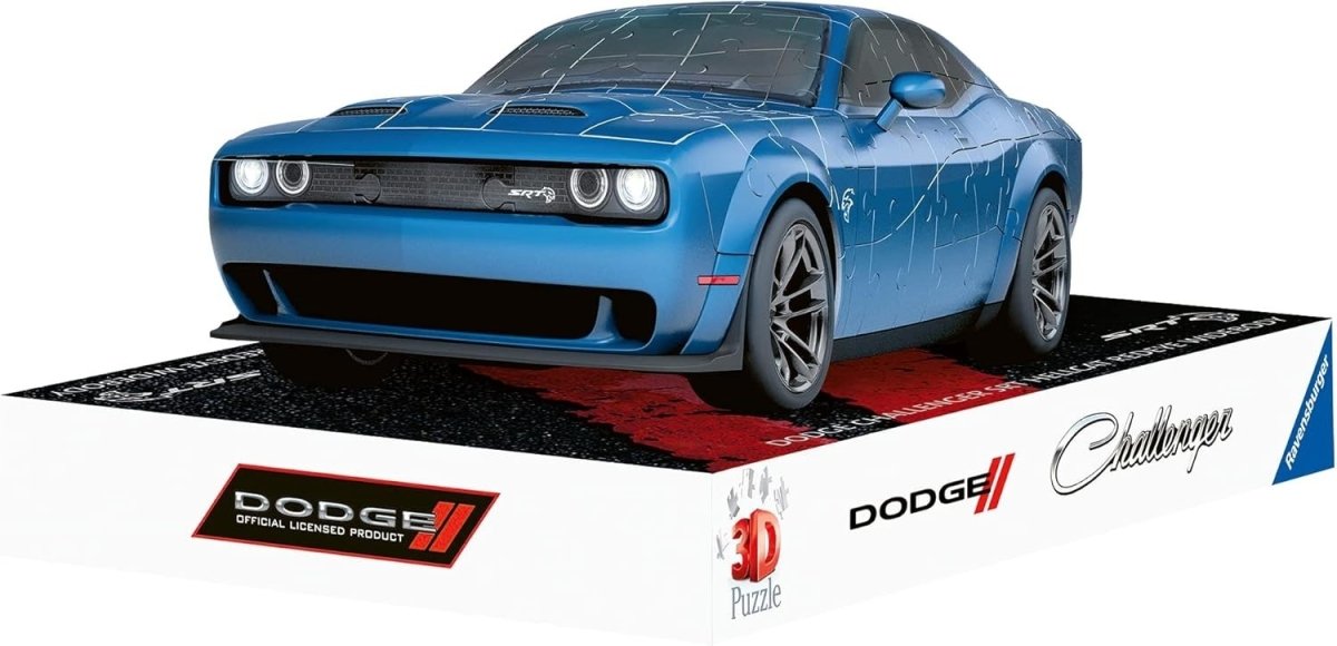 3D Dodge Muscle Car Puzzle 108 Piece Model Kit No Glue Required - Kwikley