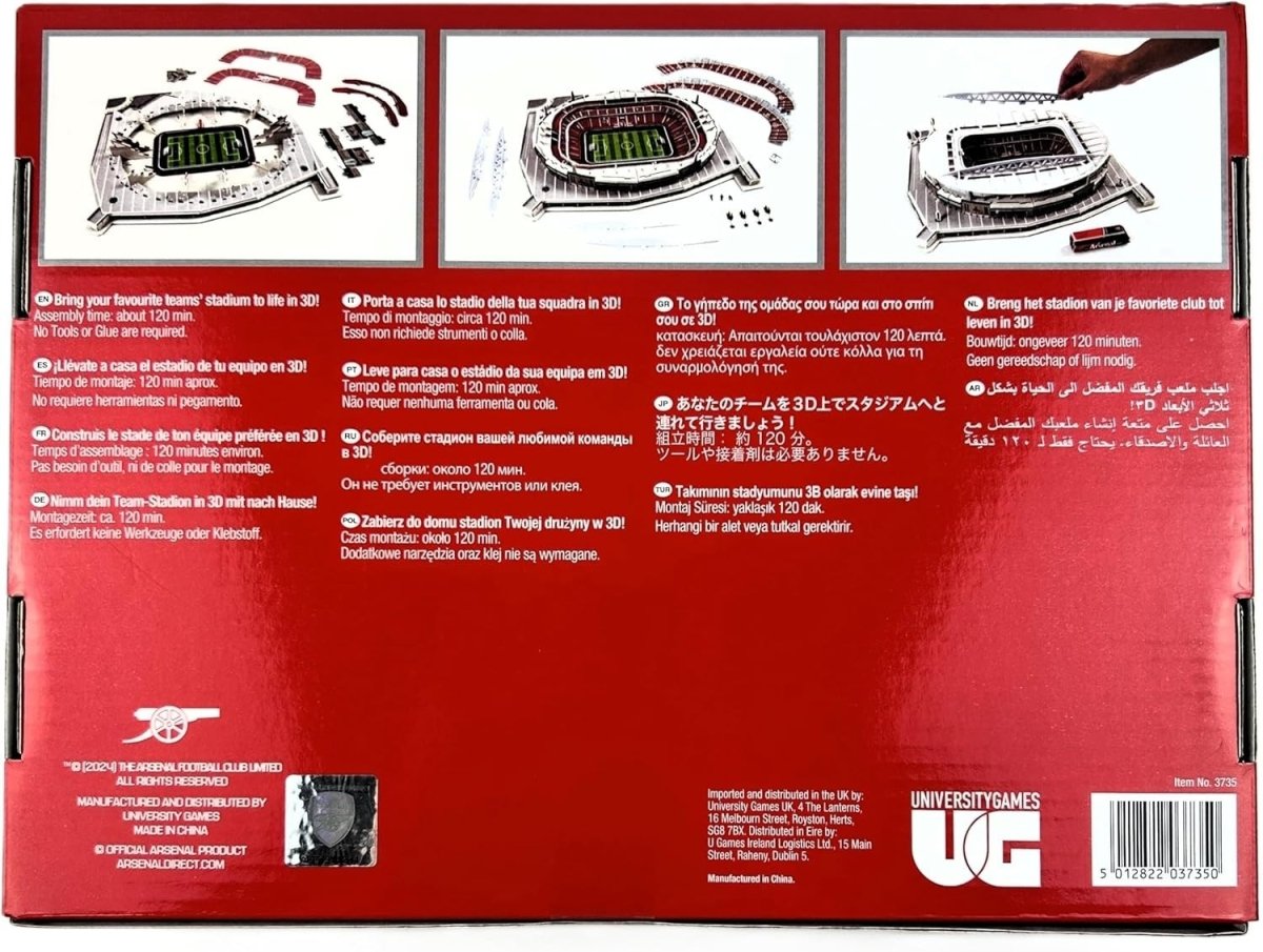 3D Football Stadium Puzzle 108 Piece Building Model DIY Display - Kwikley