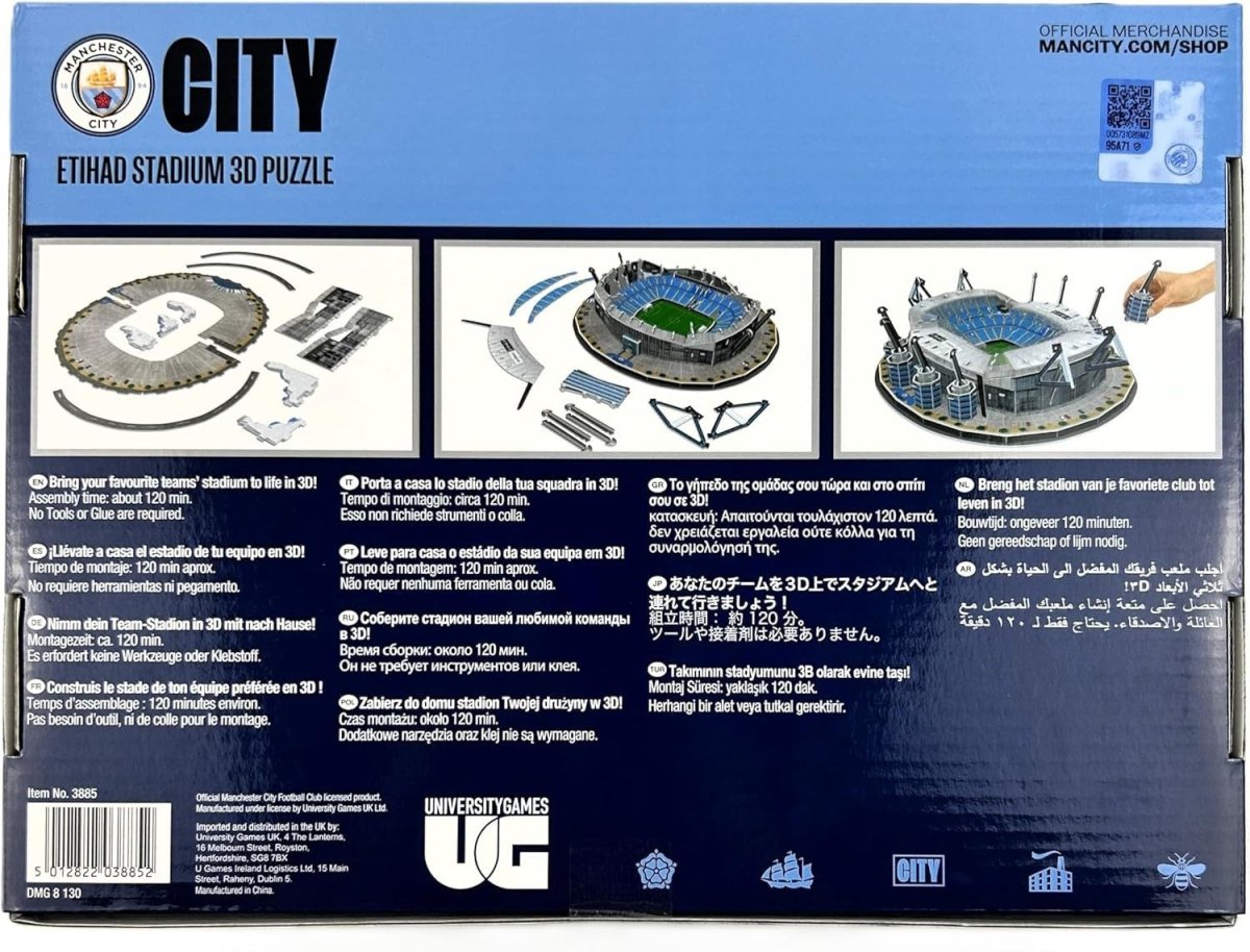 3D Football Stadium Puzzle 132 Piece Model Kit Sports Fan Collectible - Kwikley
