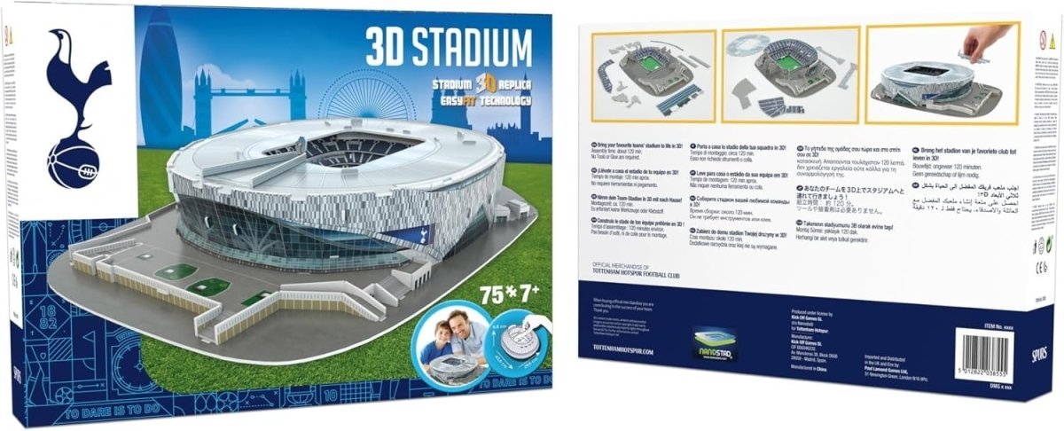 3D Football Stadium Puzzle Model Kit Sports Arena Collectible Gift - Kwikley