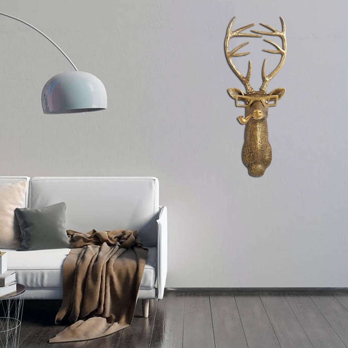 3D Gold Animal Head Wall Mount Deer Rabbit Bear Decor - Kwikley