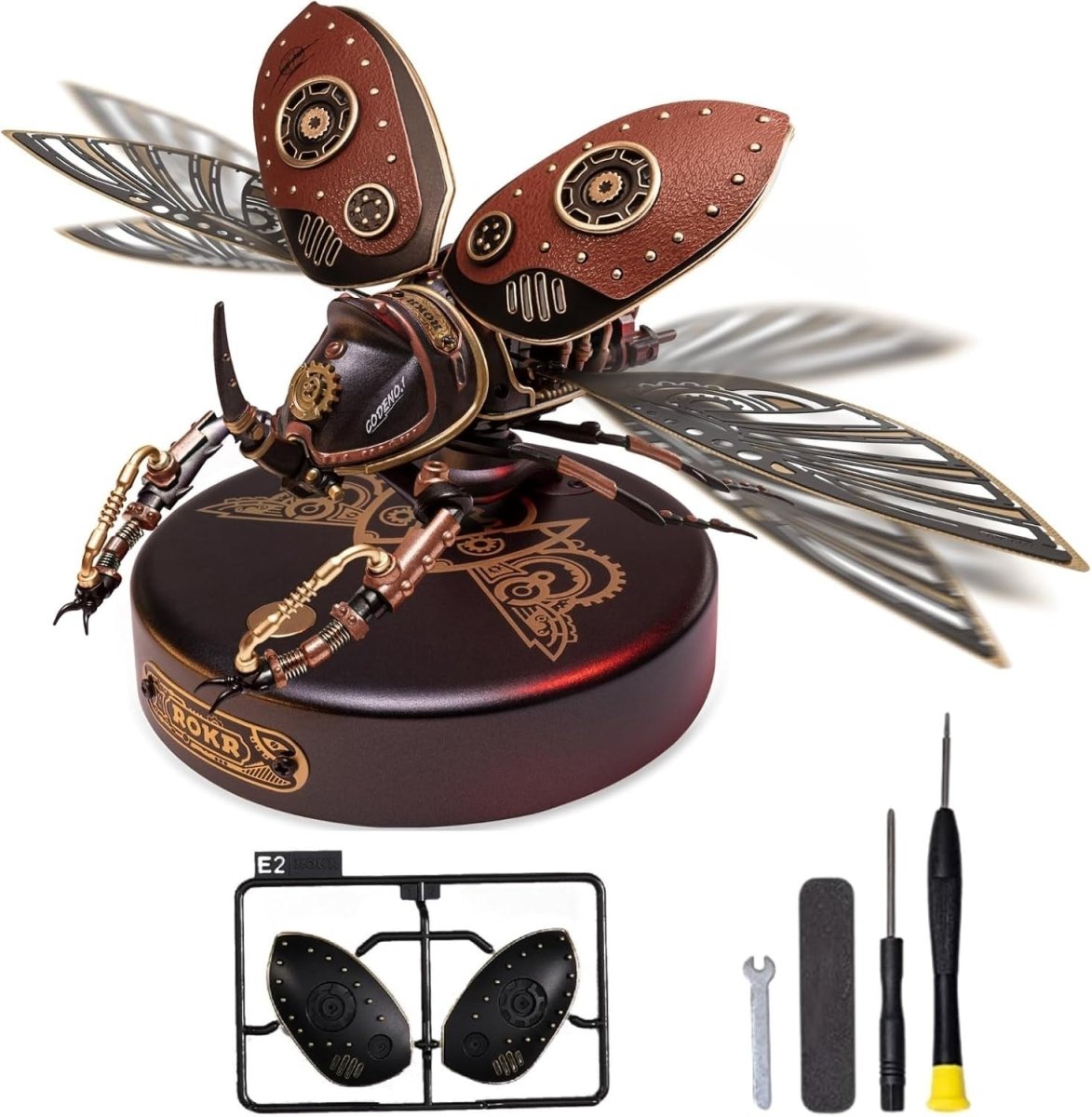 3D Hercules Beetle Model Kit LED Light Steampunk Puzzle 156PCS DIY - Kwikley