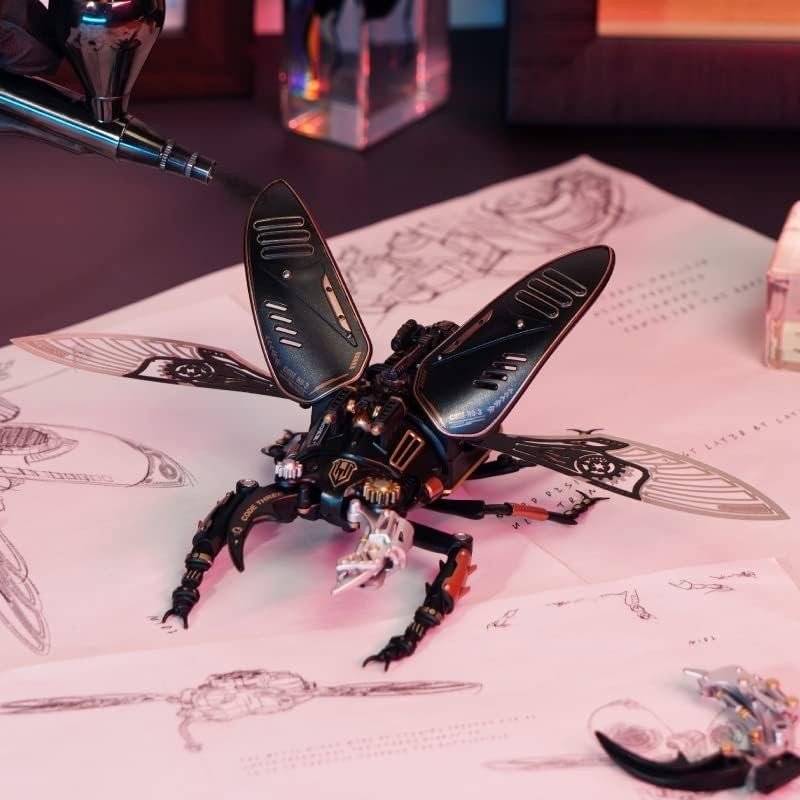 3D Hercules Beetle Model Kit LED Light Steampunk Puzzle 156PCS DIY - Kwikley